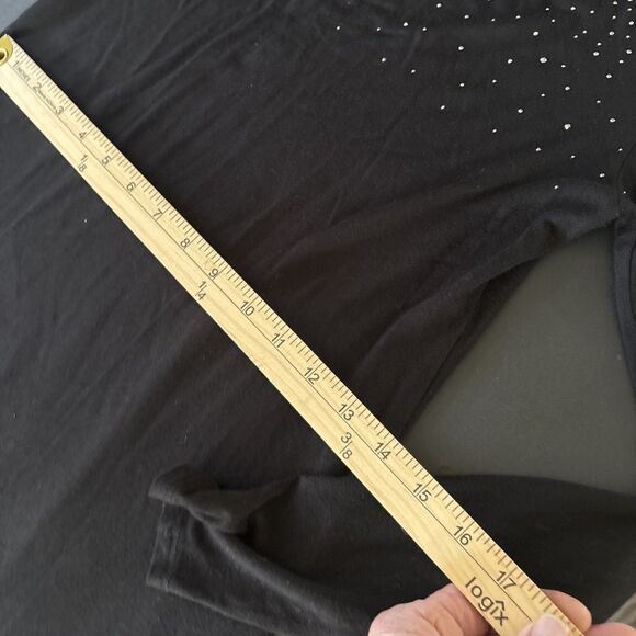 The Pyramid Collection womens small black sheath dress with fringe  Long Sleeve - Picture 11 of 11